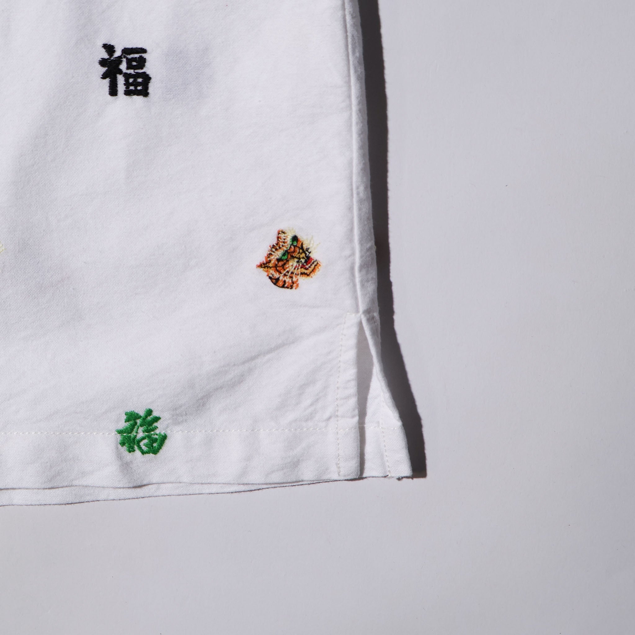 HOUSTON / 41346 OXFORD EMBROIDERY S/S SHIRT (VIETNUM) - TRUTH