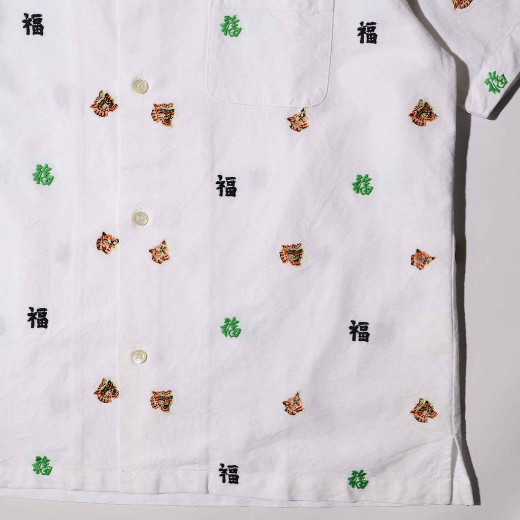 HOUSTON / 41346 OXFORD EMBROIDERY S/S SHIRT (VIETNUM) - TRUTH