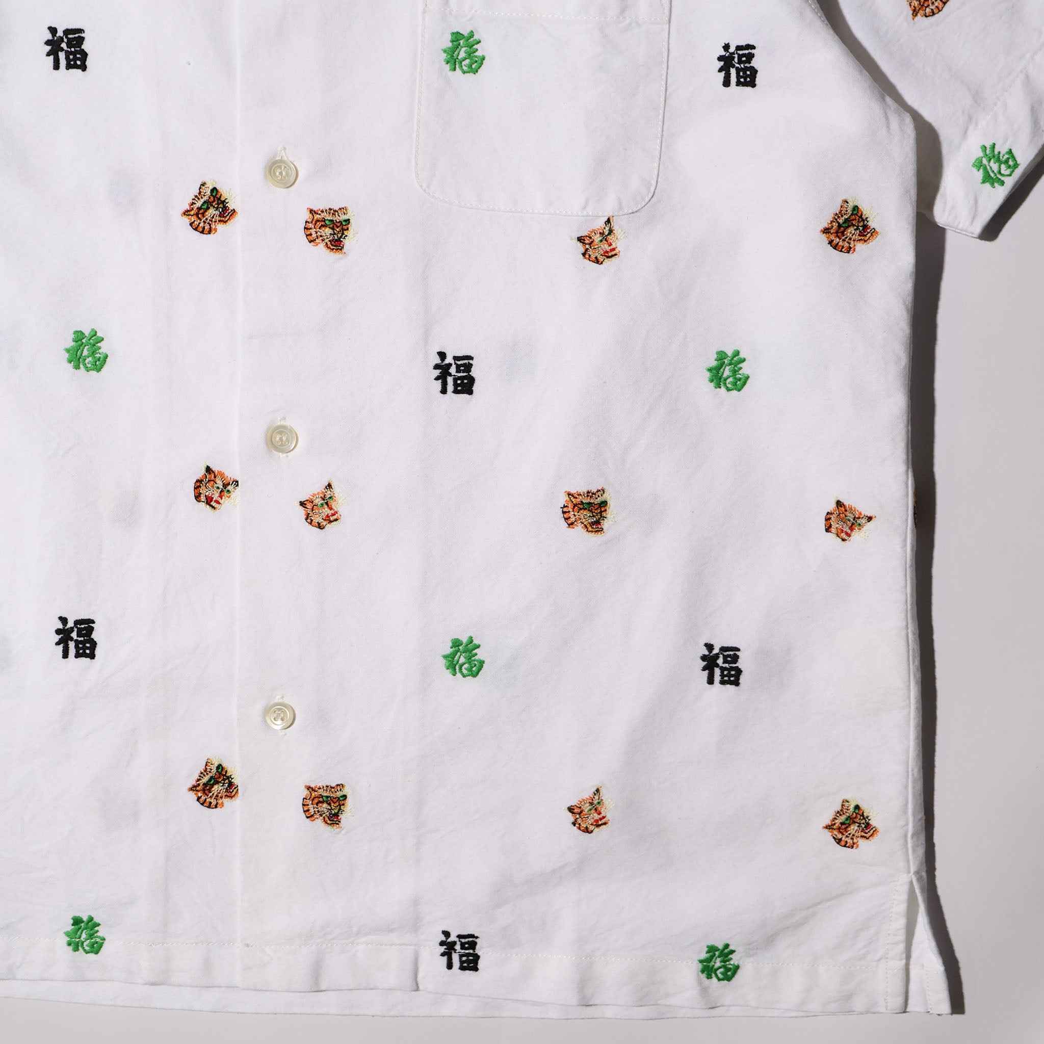 HOUSTON / 41346 OXFORD EMBROIDERY S/S SHIRT (VIETNUM) - TRUTH