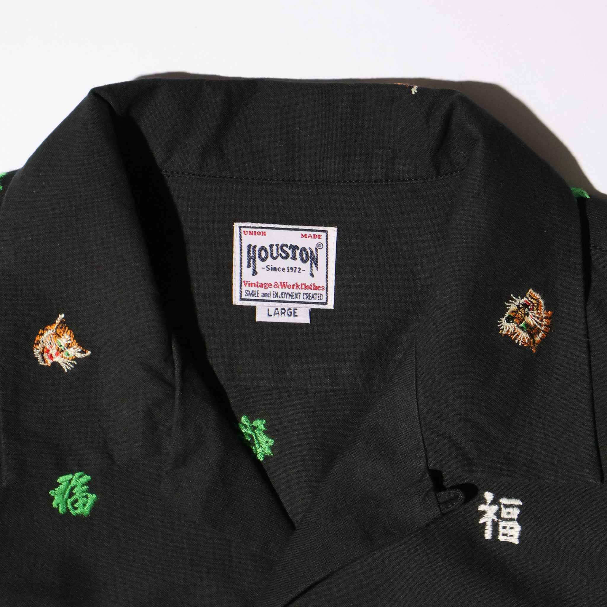 HOUSTON / 41346 OXFORD EMBROIDERY S/S SHIRT (VIETNUM) - TRUTH