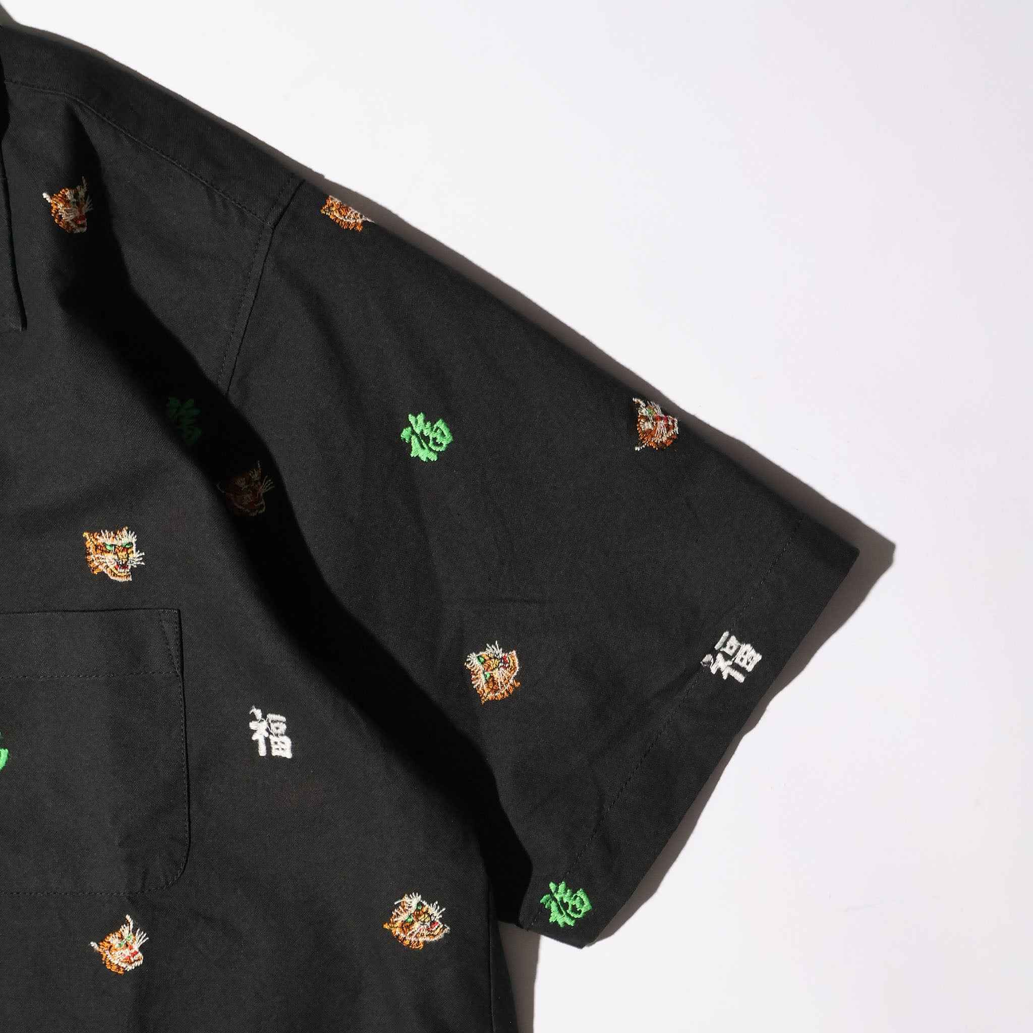 HOUSTON / 41346 OXFORD EMBROIDERY S/S SHIRT (VIETNUM) - TRUTH