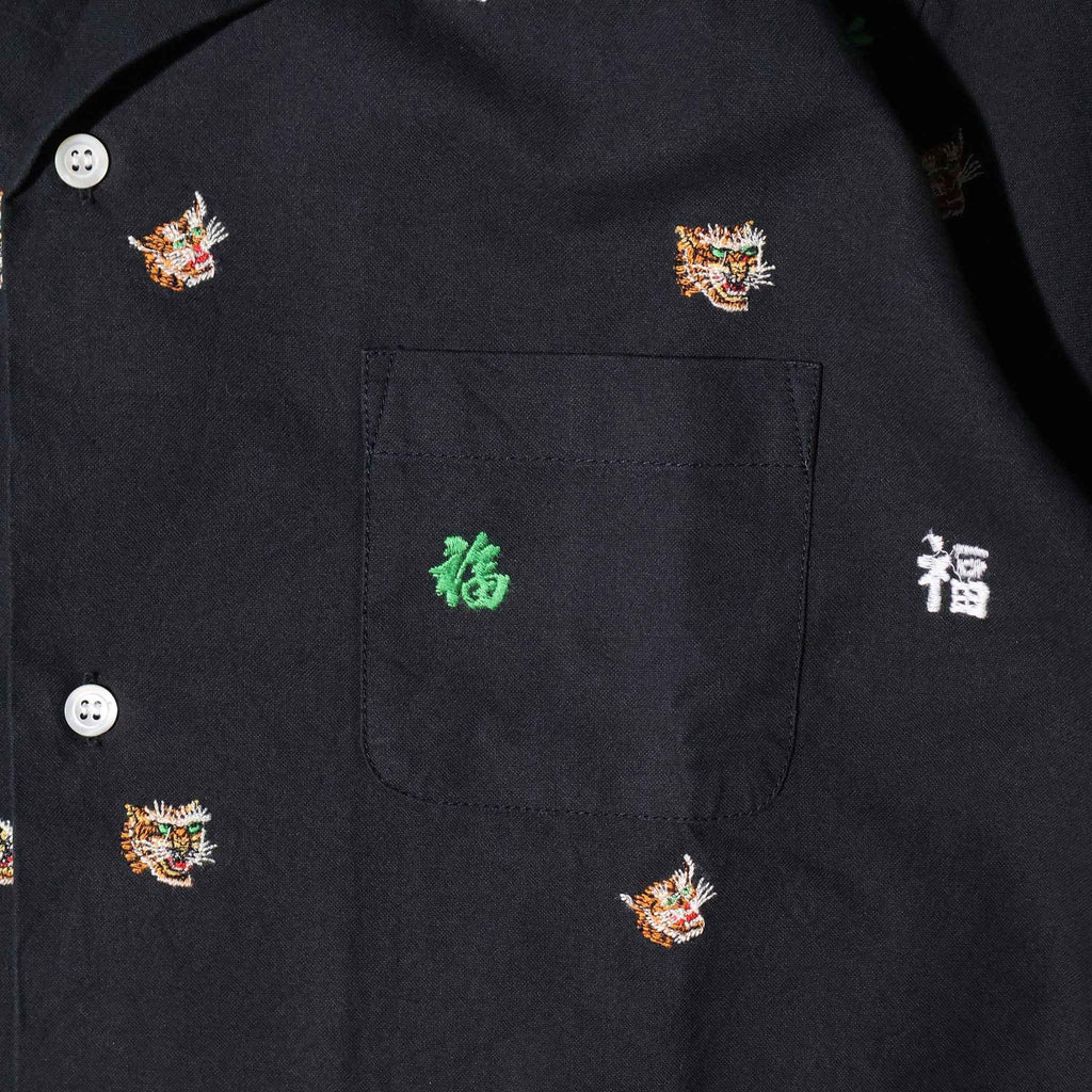 HOUSTON / 41346 OXFORD EMBROIDERY S/S SHIRT (VIETNUM) - TRUTH