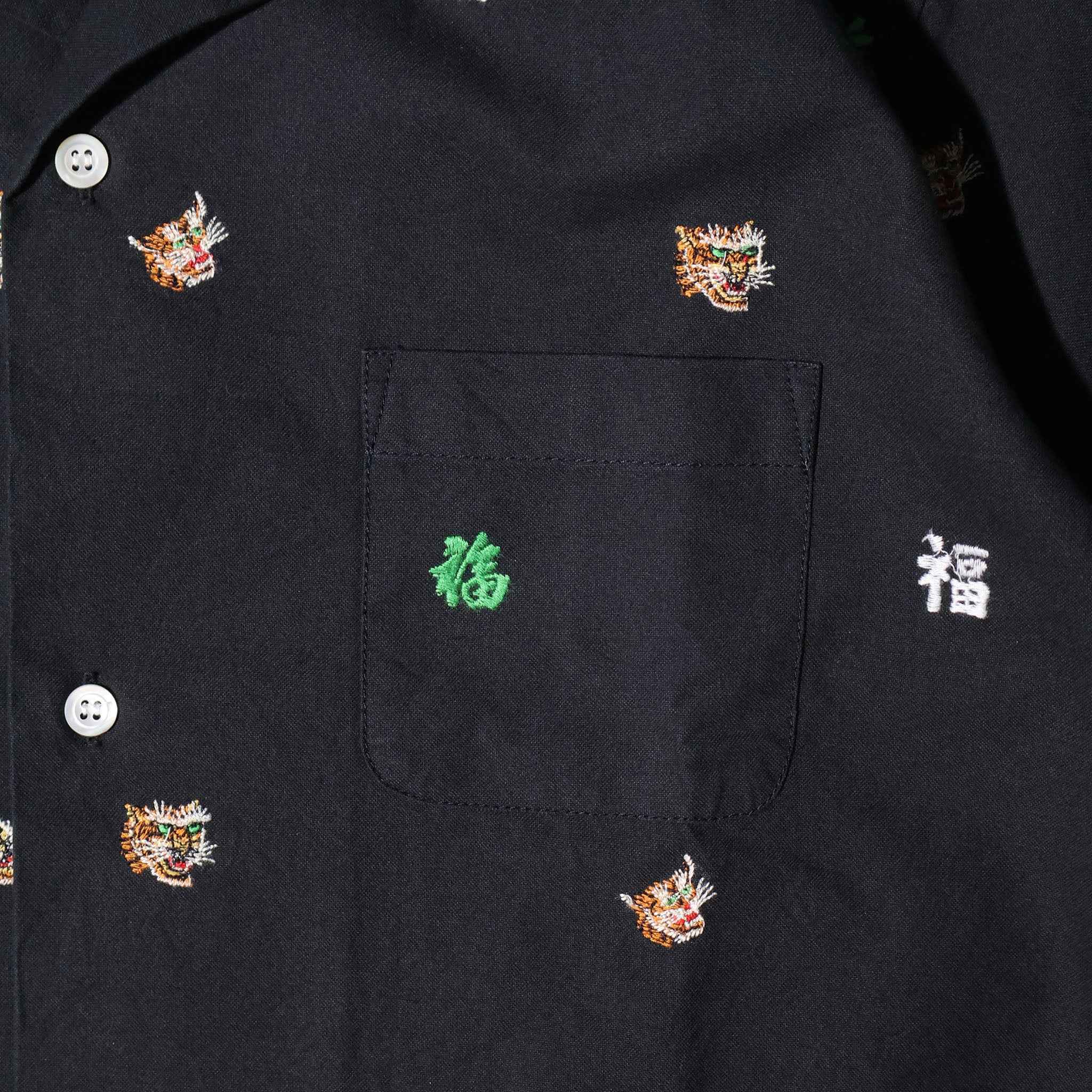 HOUSTON / 41346 OXFORD EMBROIDERY S/S SHIRT (VIETNUM) - TRUTH