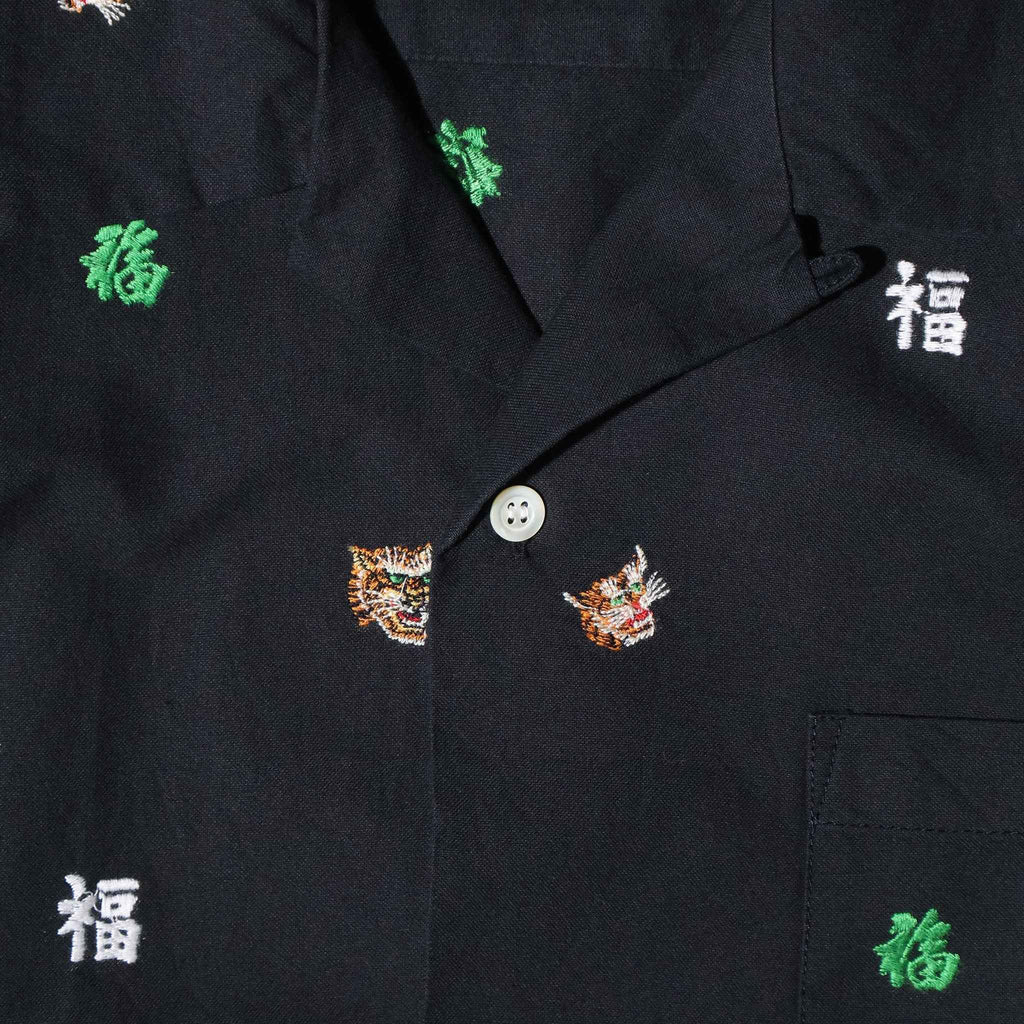 HOUSTON / 41346 OXFORD EMBROIDERY S/S SHIRT (VIETNUM) - TRUTH
