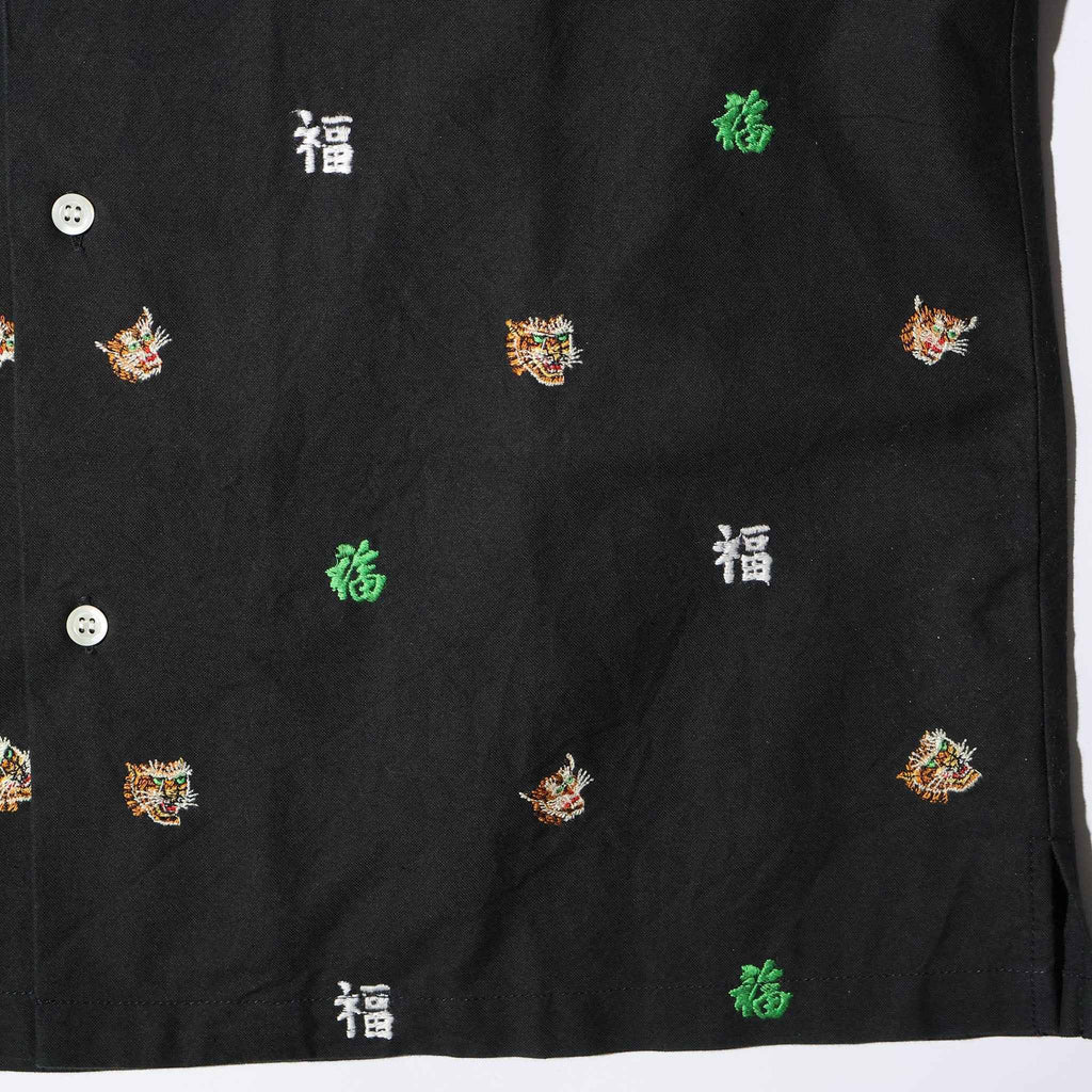 HOUSTON / 41346 OXFORD EMBROIDERY S/S SHIRT (VIETNUM) - TRUTH