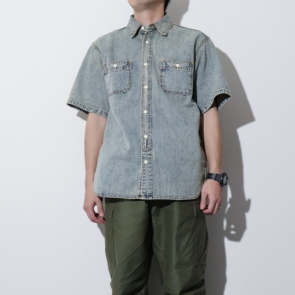 HOUSTON / 41341 US COTTON DENIM S/S WORK SHIRT - TRUTH