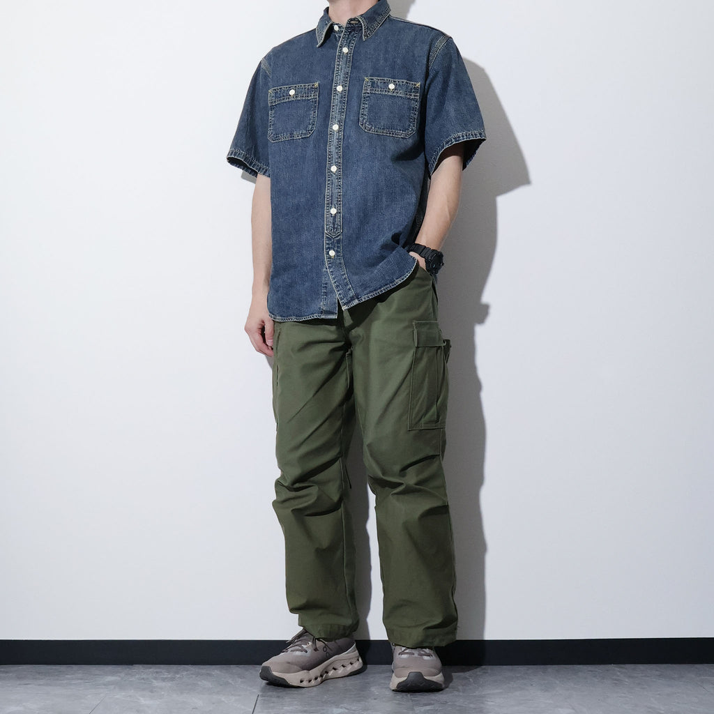 HOUSTON / 41341 US COTTON DENIM S/S WORK SHIRT - TRUTH
