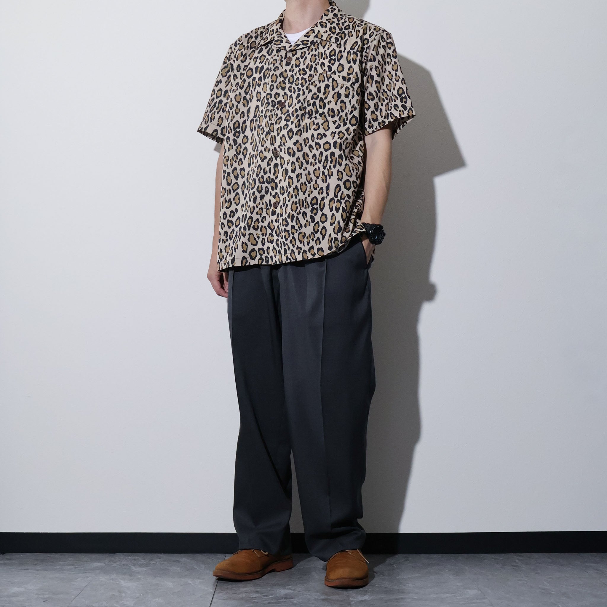 UNIVERD72 / 41239 DRY ALOHA SHIRT (LEOPARD) - TRUTH