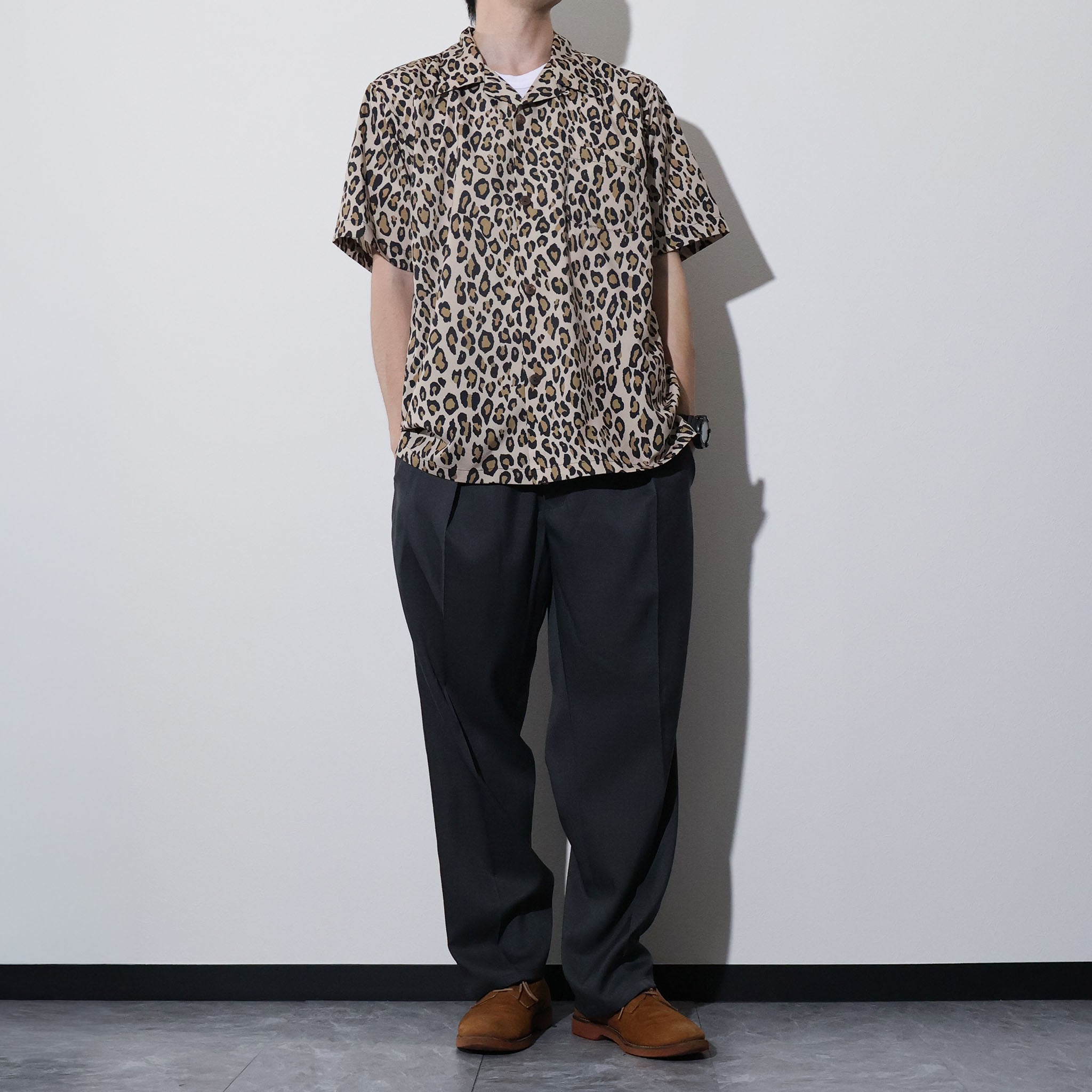 UNIVERD72 / 41239 DRY ALOHA SHIRT (LEOPARD) - TRUTH