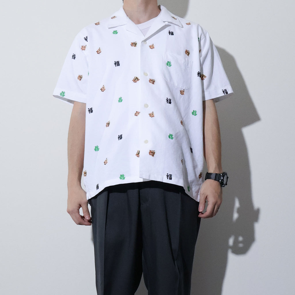 HOUSTON / 41346 OXFORD EMBROIDERY S/S SHIRT (VIETNUM) - TRUTH