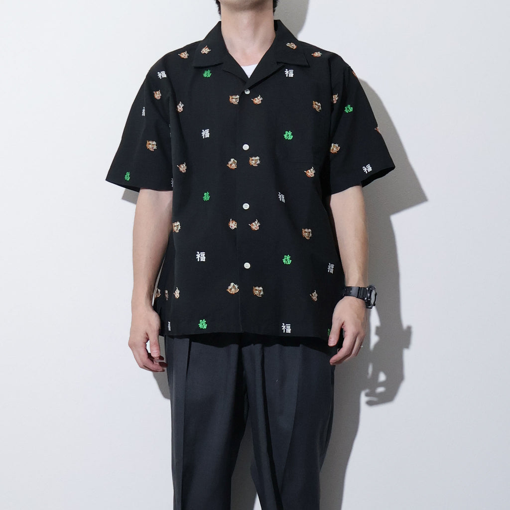 HOUSTON / 41346 OXFORD EMBROIDERY S/S SHIRT (VIETNUM) - TRUTH