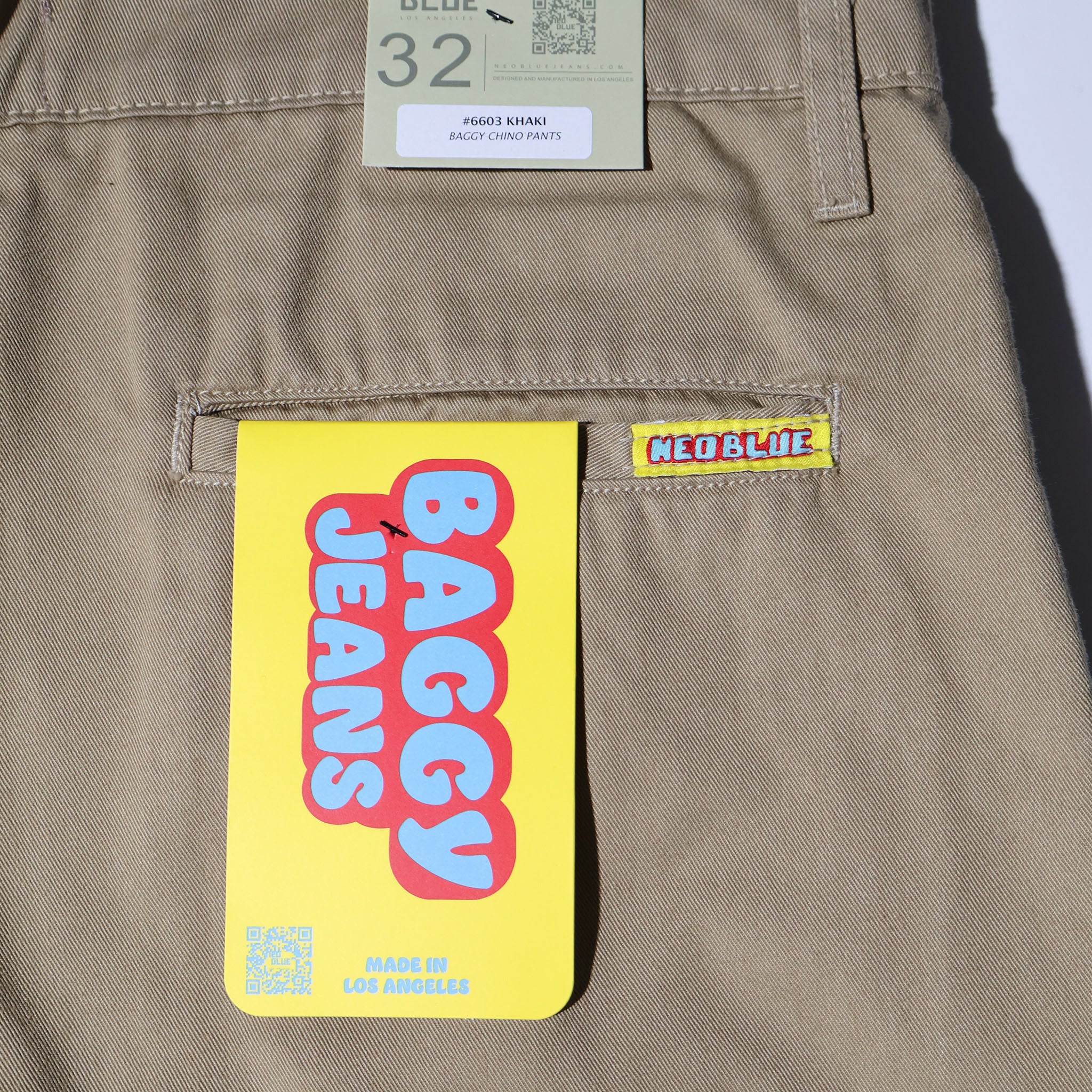 NEO BLUE / BAGGY CHINO PANTS BEIGE