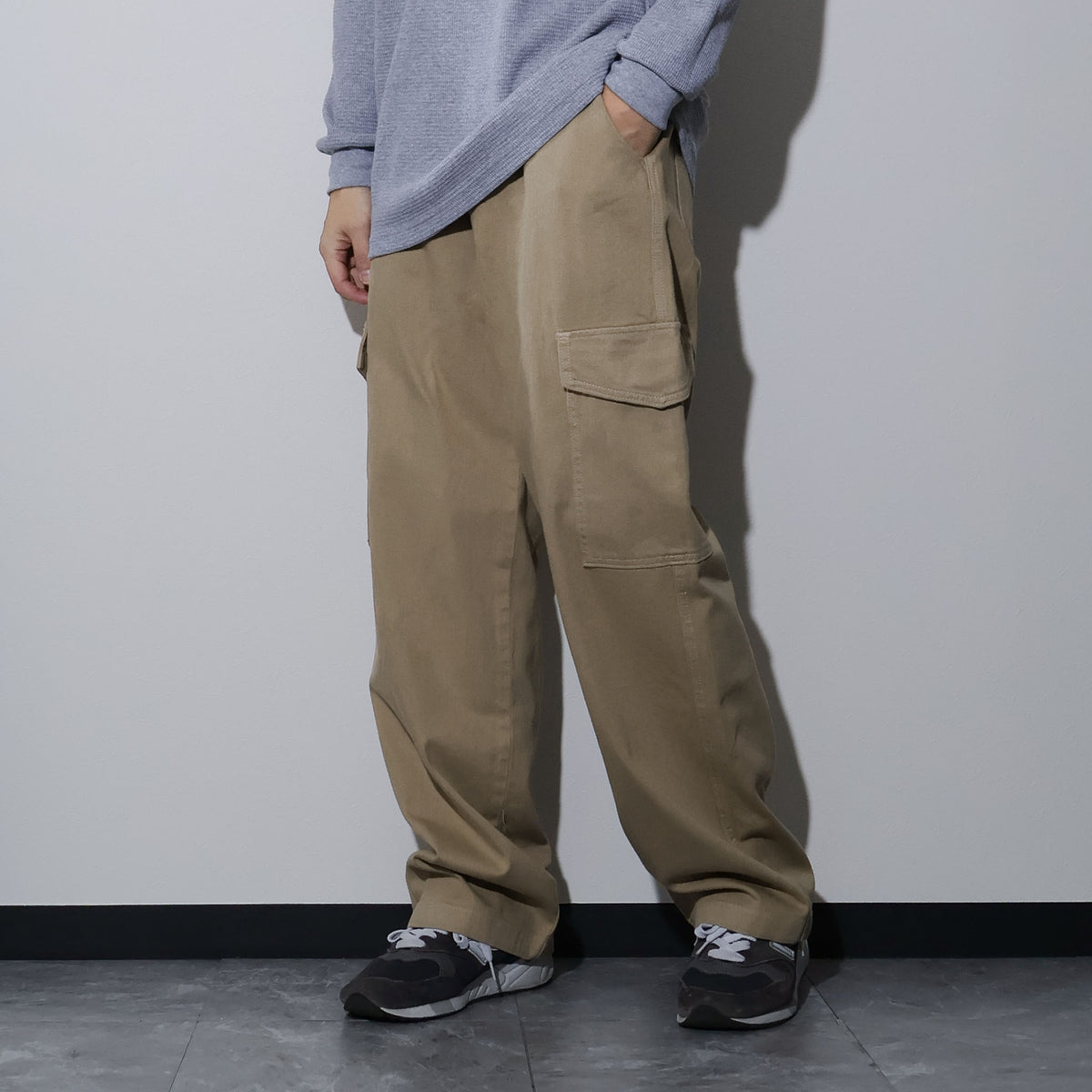 NEO BLUE / BAGGY CHINO CARGO PANTS