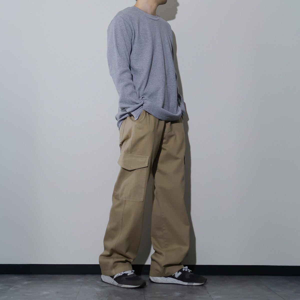NEO BLUE / BAGGY CHINO CARGO PANTS
