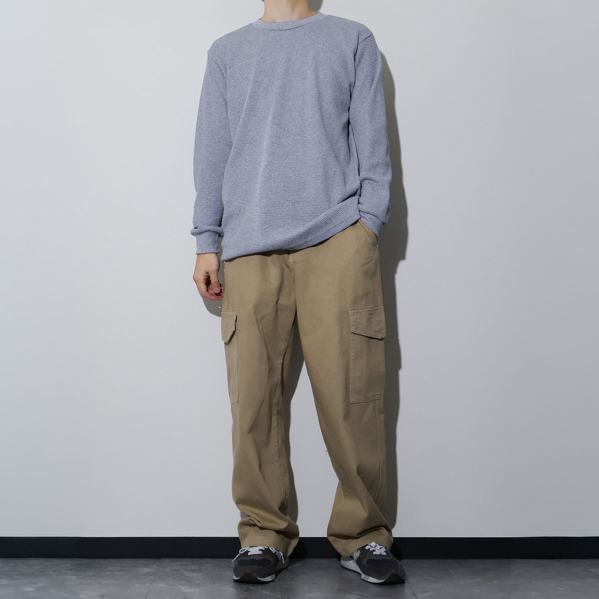 NEO BLUE / BAGGY CHINO CARGO PANTS
