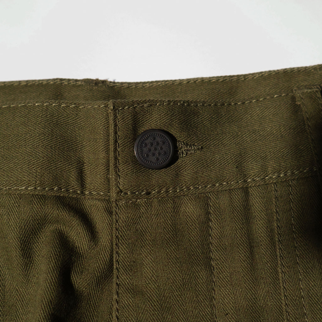 HOUSTON / 10158 U.S.ARMY HBT UTILITY TROUSERS (TAPERD) OLIVE