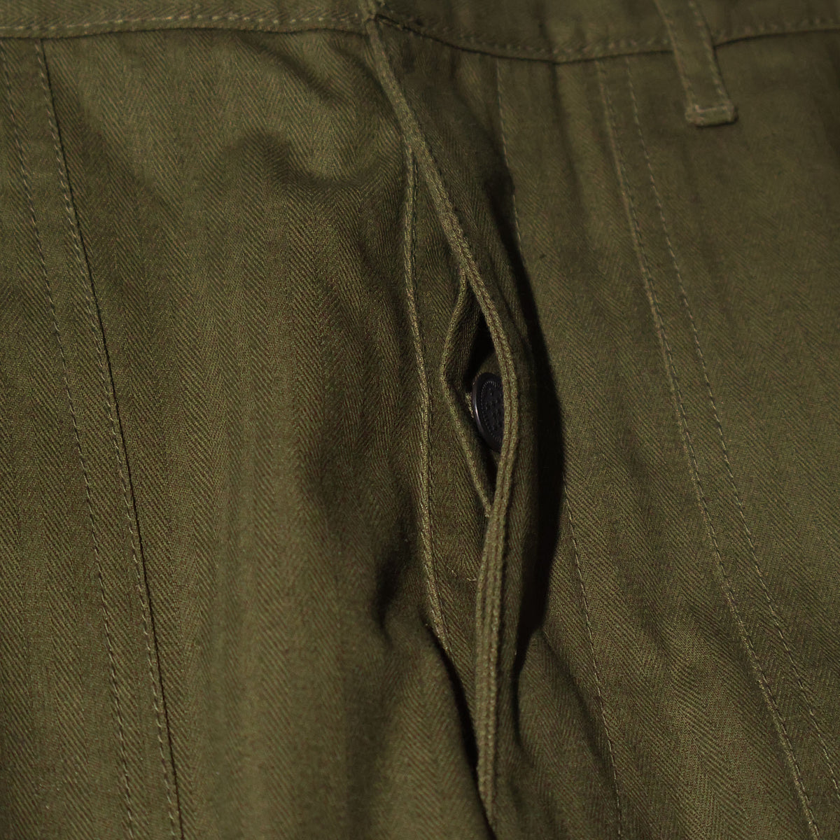 HOUSTON / 10158 U.S.ARMY HBT UTILITY TROUSERS (TAPERD) OLIVE