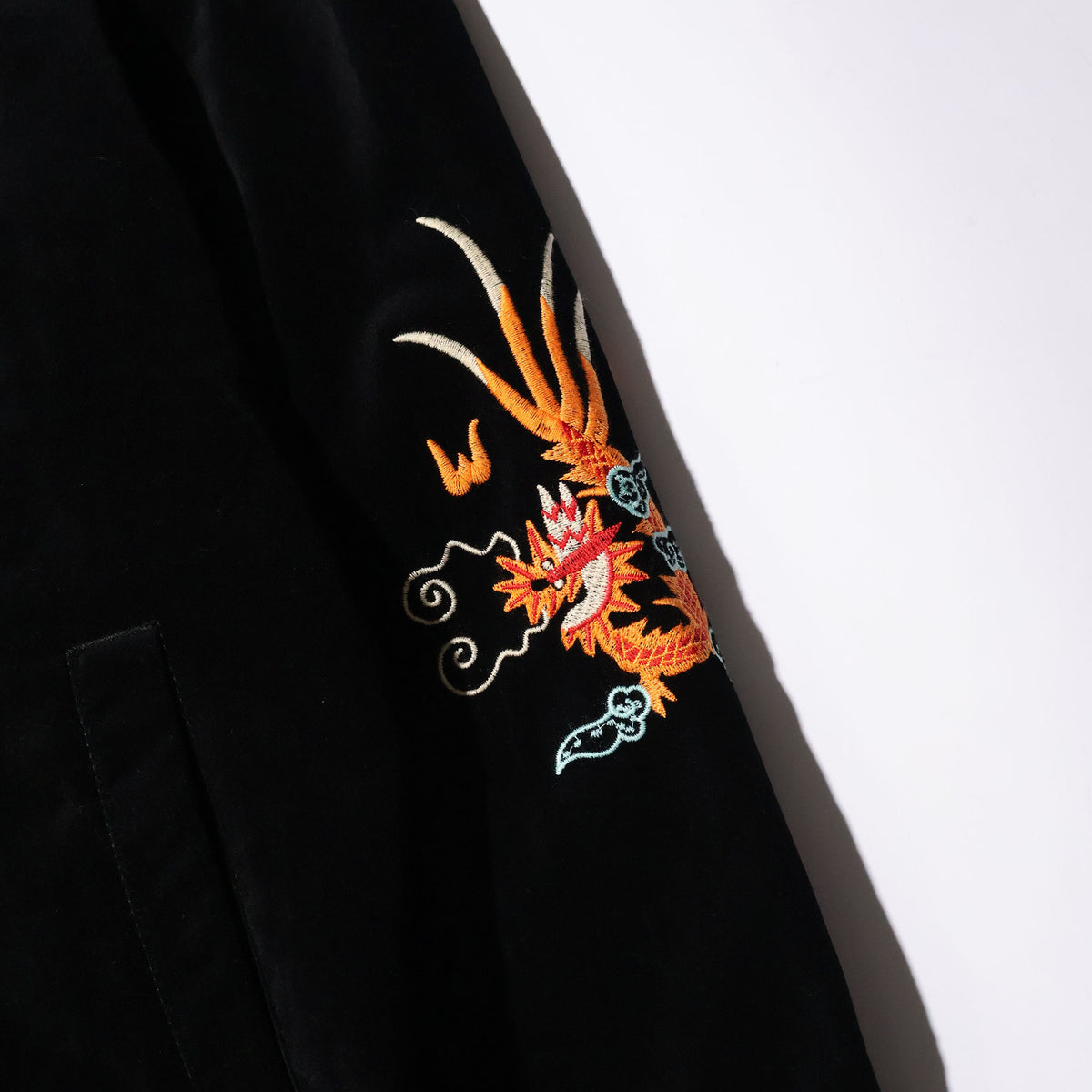 HOUSTON / 51641 VELVETEEN VIETNAM JACKET (SKULL)