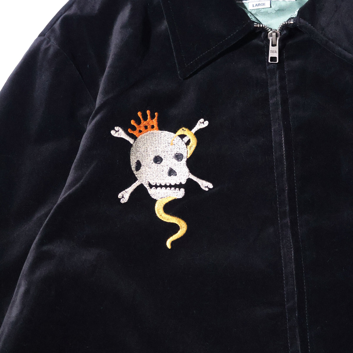 HOUSTON / 51641 VELVETEEN VIETNAM JACKET (SKULL)