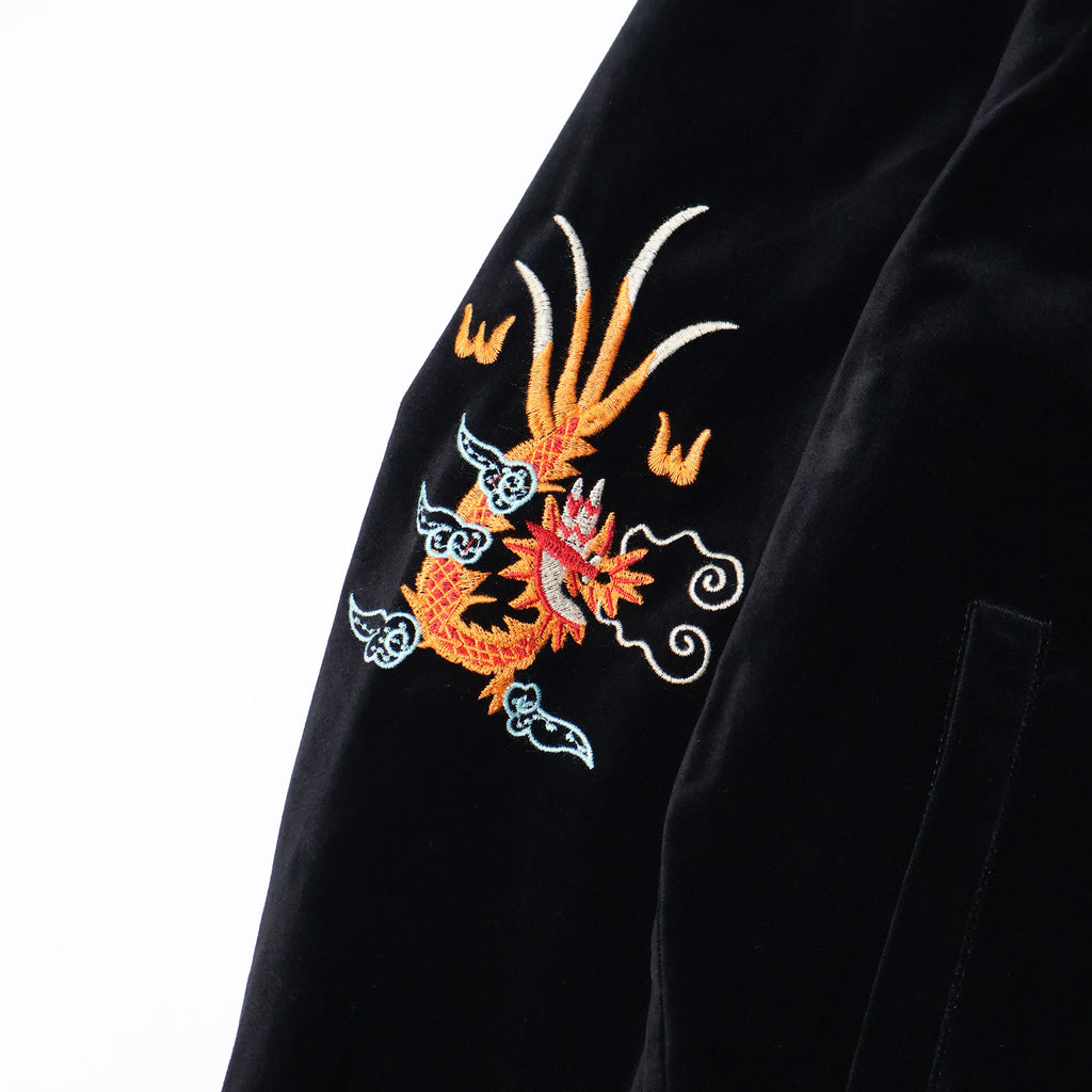 HOUSTON / 51641 VELVETEEN VIETNAM JACKET (SKULL)