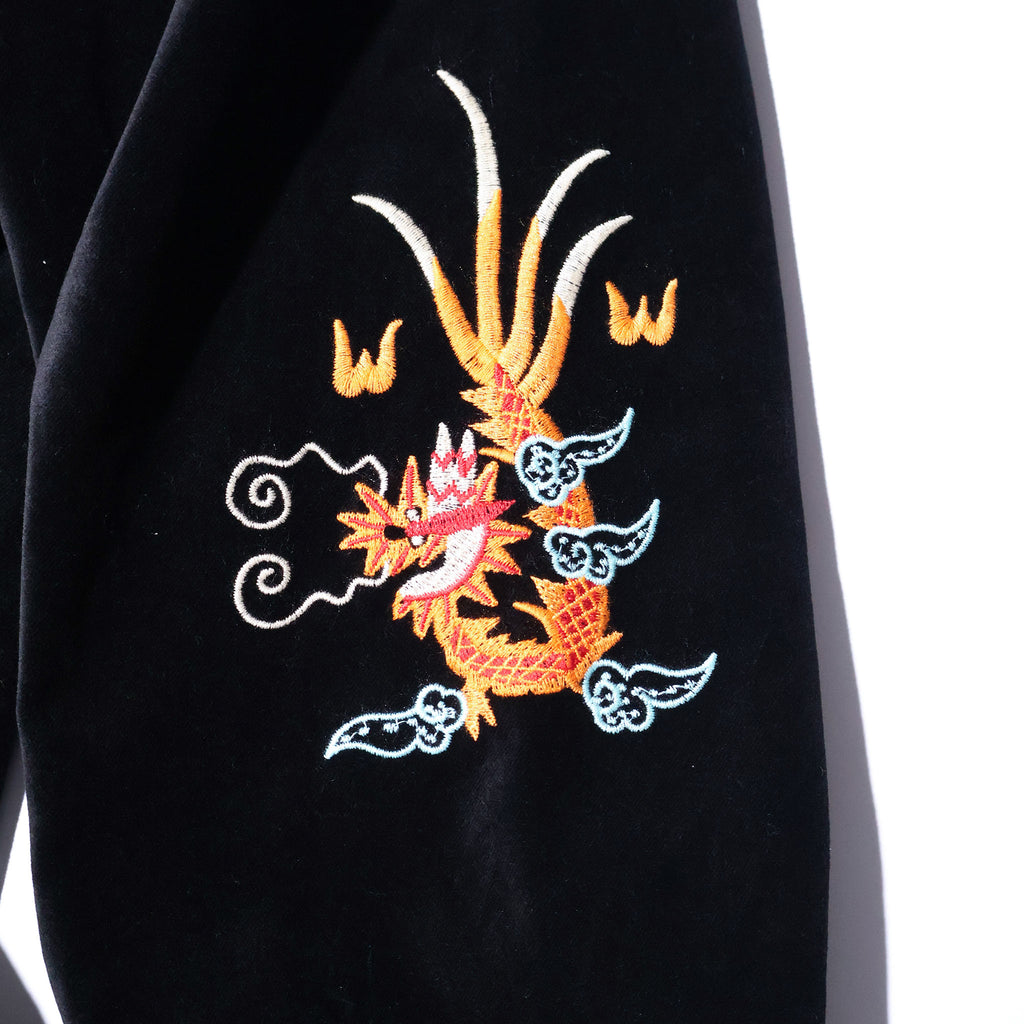 HOUSTON / 51641 VELVETEEN VIETNAM JACKET (SKULL)