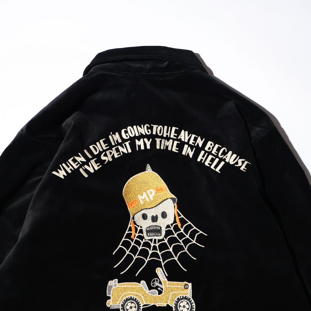 HOUSTON / 51641 VELVETEEN VIETNAM JACKET (SKULL)