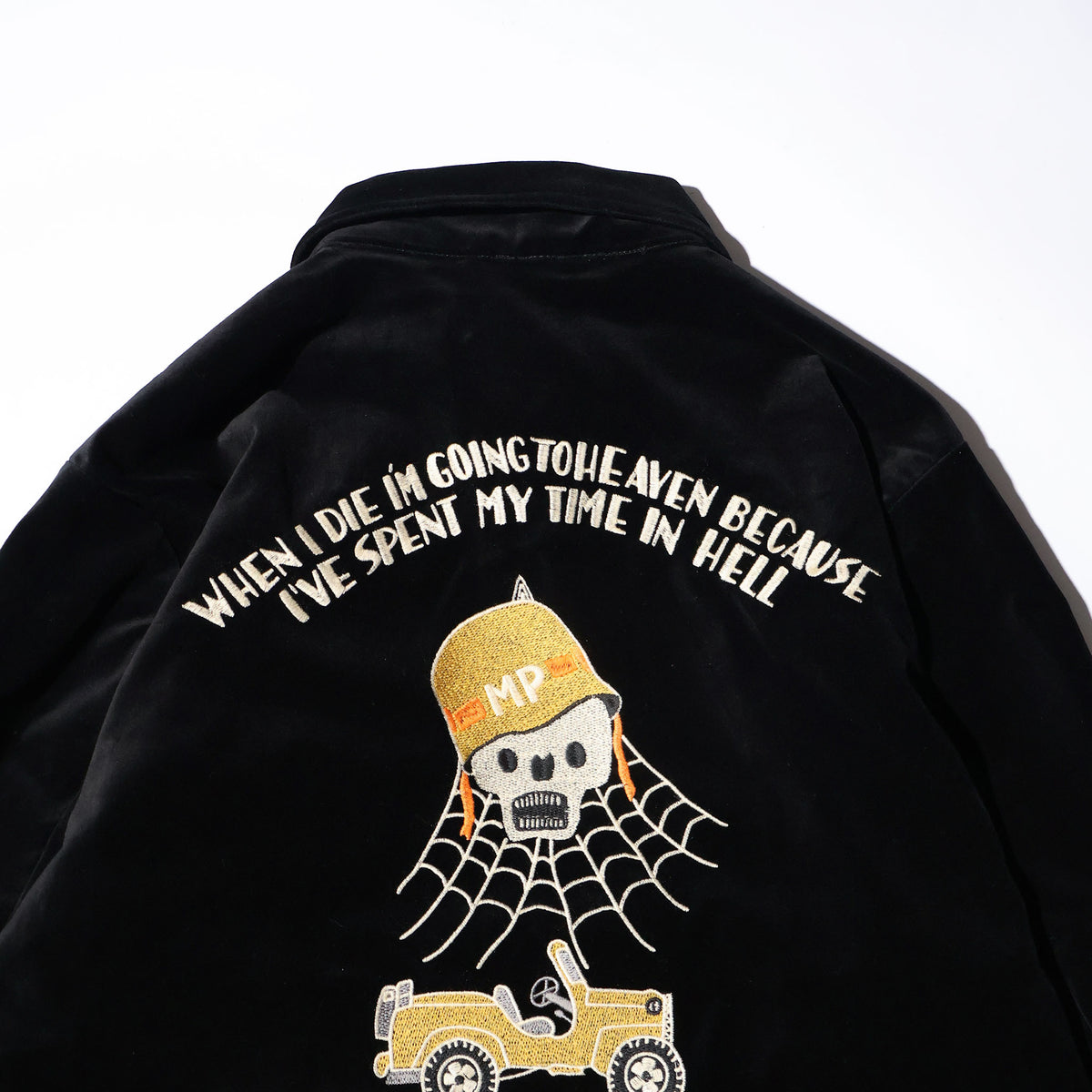 HOUSTON / 51641 VELVETEEN VIETNAM JACKET (SKULL)
