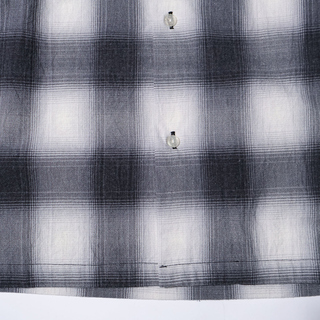 HOUSTON / 41358 PRINT FLANNEL OPEN COLLAR SHIRT