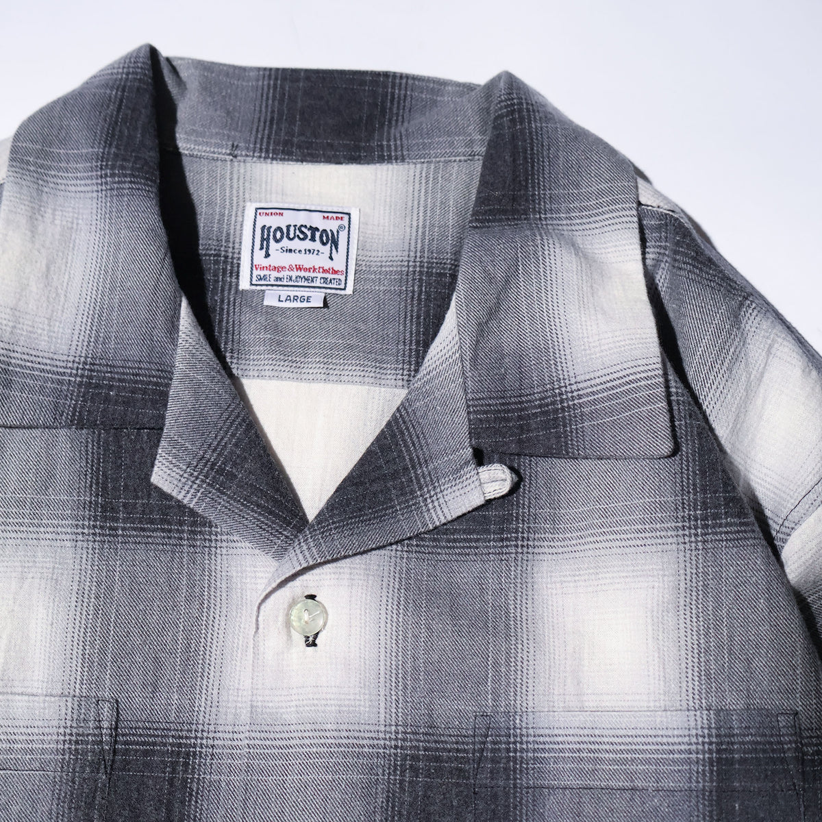 HOUSTON / 41358 PRINT FLANNEL OPEN COLLAR SHIRT