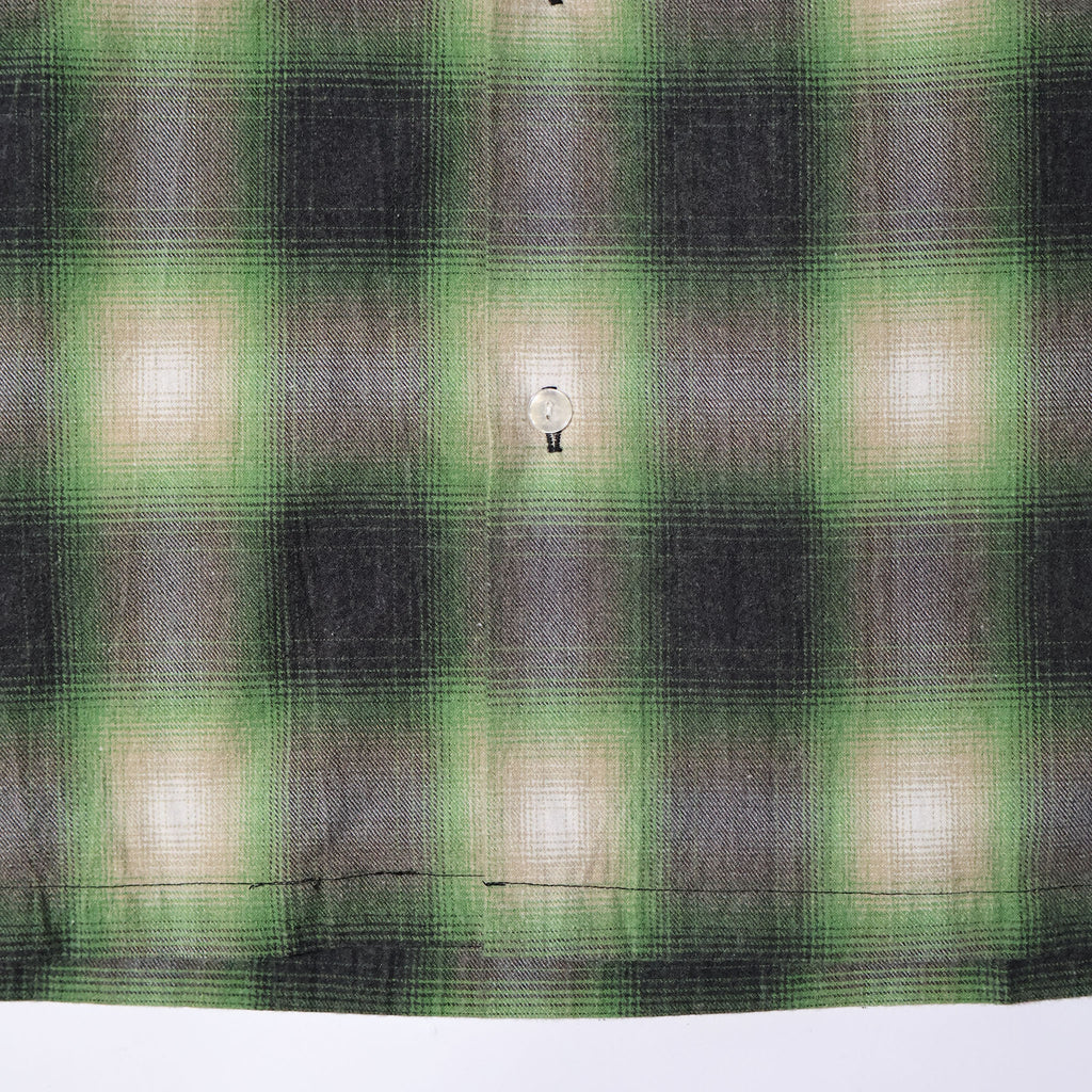 HOUSTON / 41358 PRINT FLANNEL OPEN COLLAR SHIRT