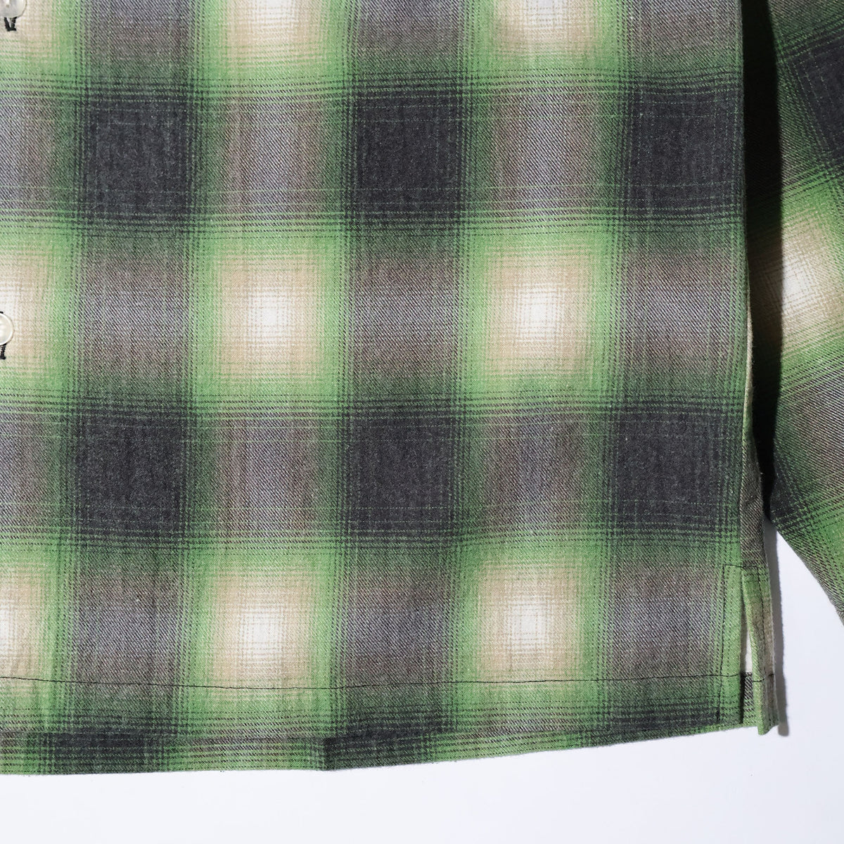 HOUSTON / 41358 PRINT FLANNEL OPEN COLLAR SHIRT