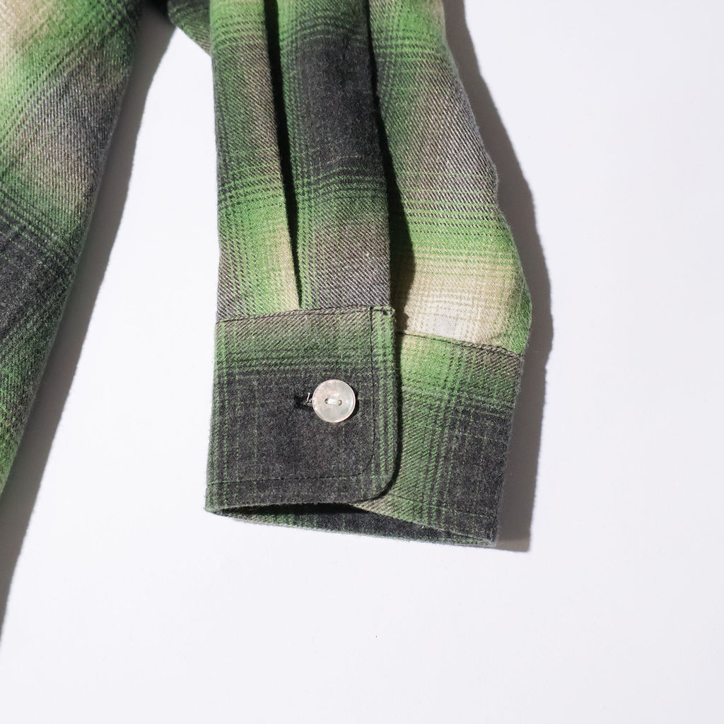 HOUSTON / 41358 PRINT FLANNEL OPEN COLLAR SHIRT