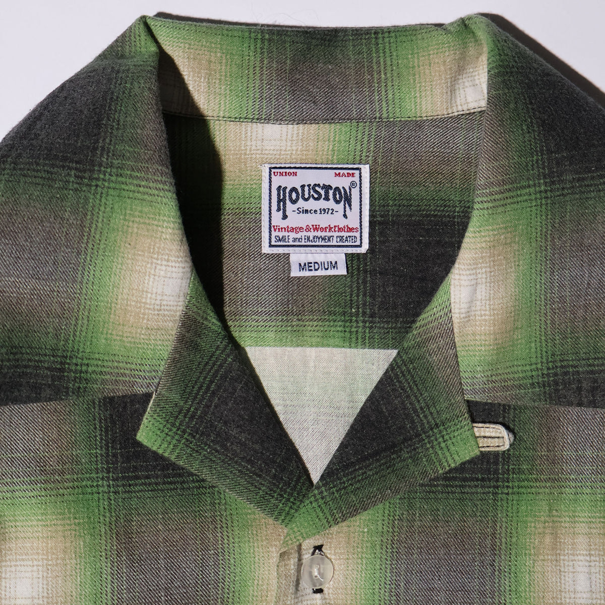 HOUSTON / 41358 PRINT FLANNEL OPEN COLLAR SHIRT