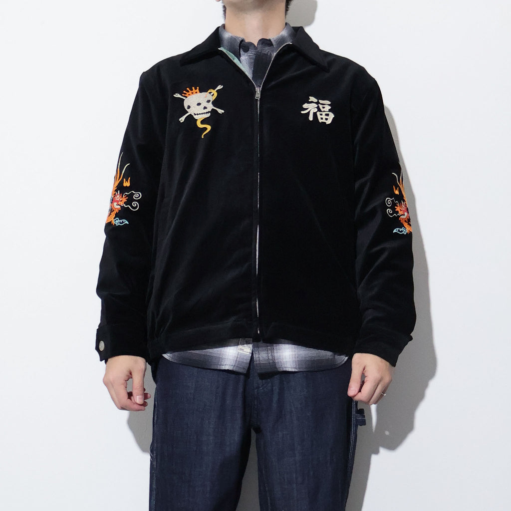 HOUSTON / 51641 VELVETEEN VIETNAM JACKET (SKULL)