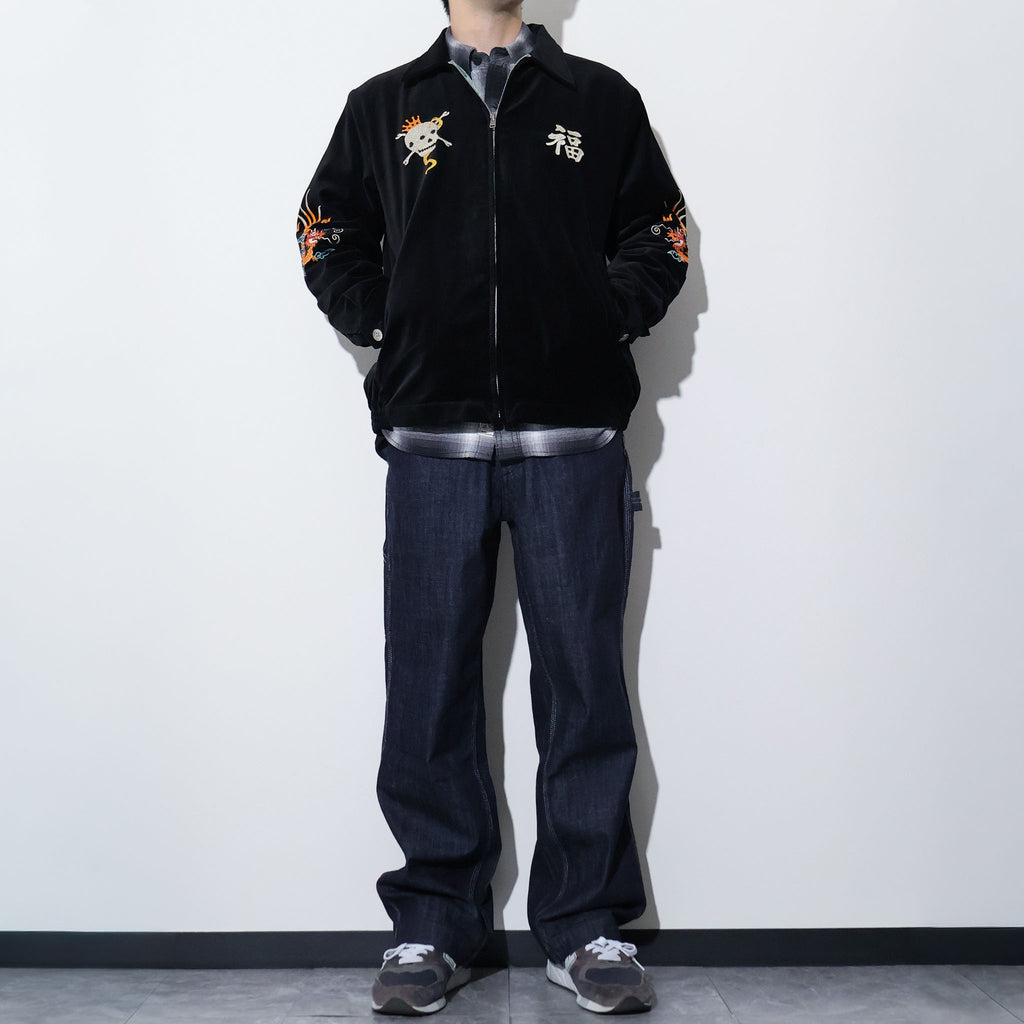 HOUSTON / 51641 VELVETEEN VIETNAM JACKET (SKULL)
