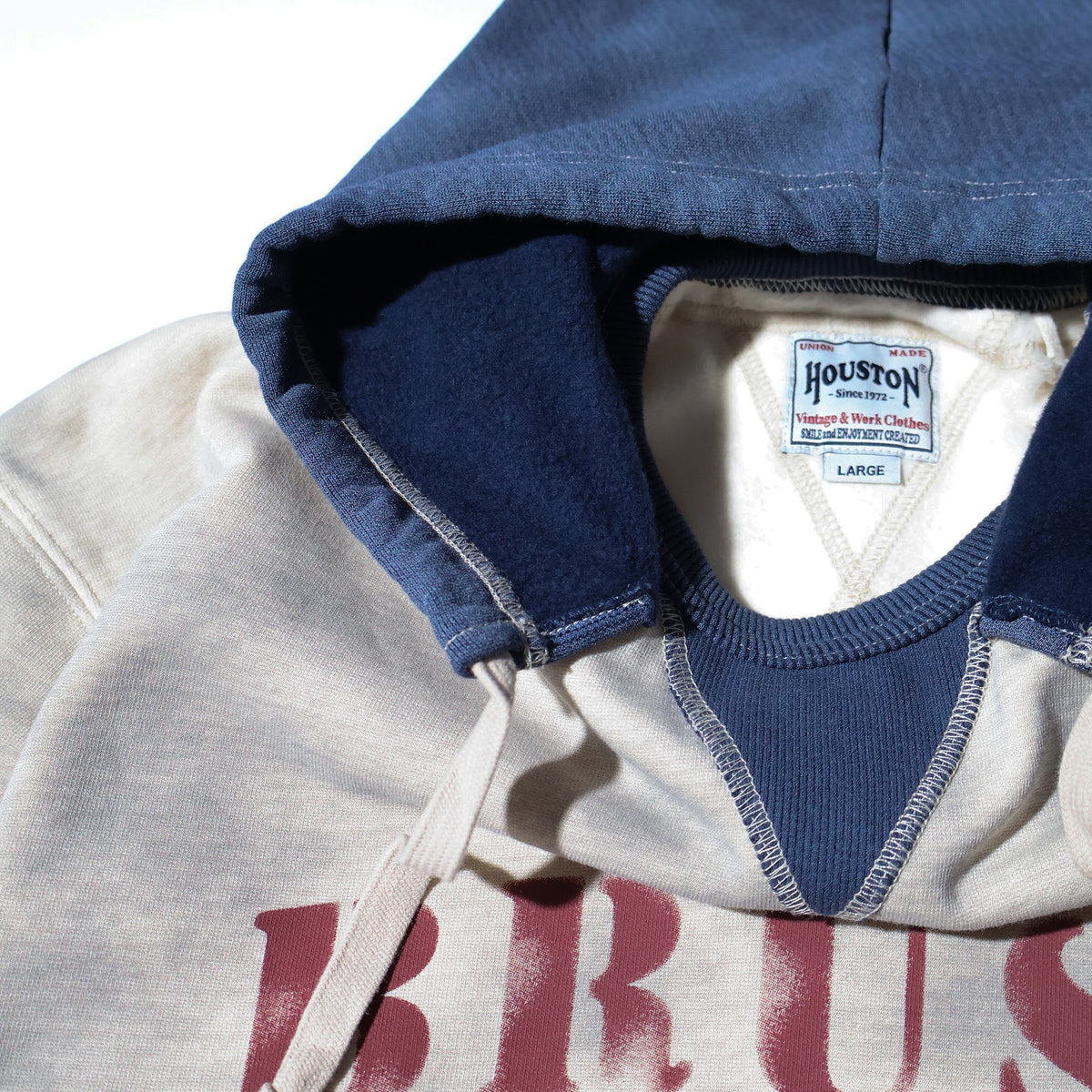 HOUSTON / 22461 TWO TONE SWEAT HOODIE (BRUSH)