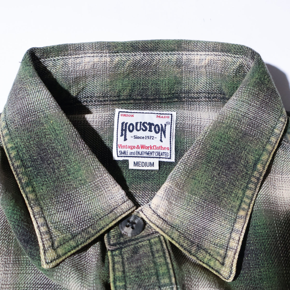 HOUSTON / 41371 VINTAGE OMBRE CHECK FLANNEL SHIRT