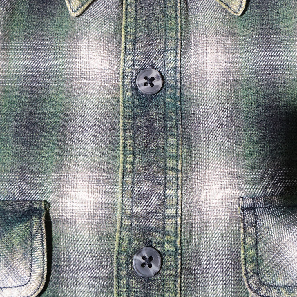HOUSTON / 41371 VINTAGE OMBRE CHECK FLANNEL SHIRT