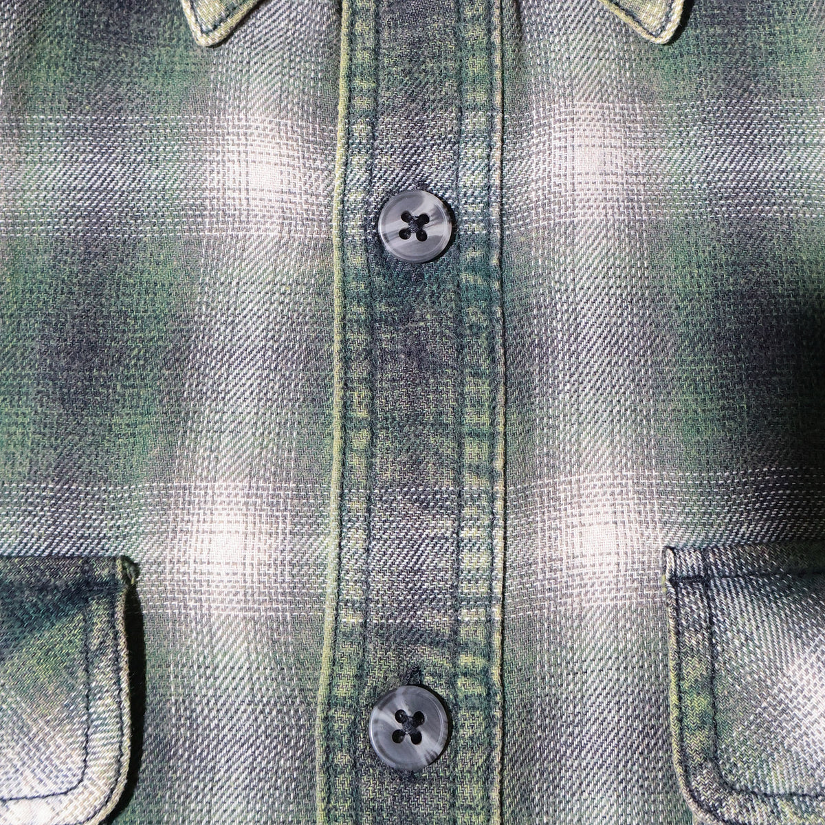 HOUSTON / 41371 VINTAGE OMBRE CHECK FLANNEL SHIRT