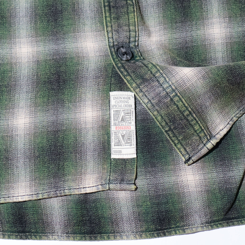HOUSTON / 41371 VINTAGE OMBRE CHECK FLANNEL SHIRT