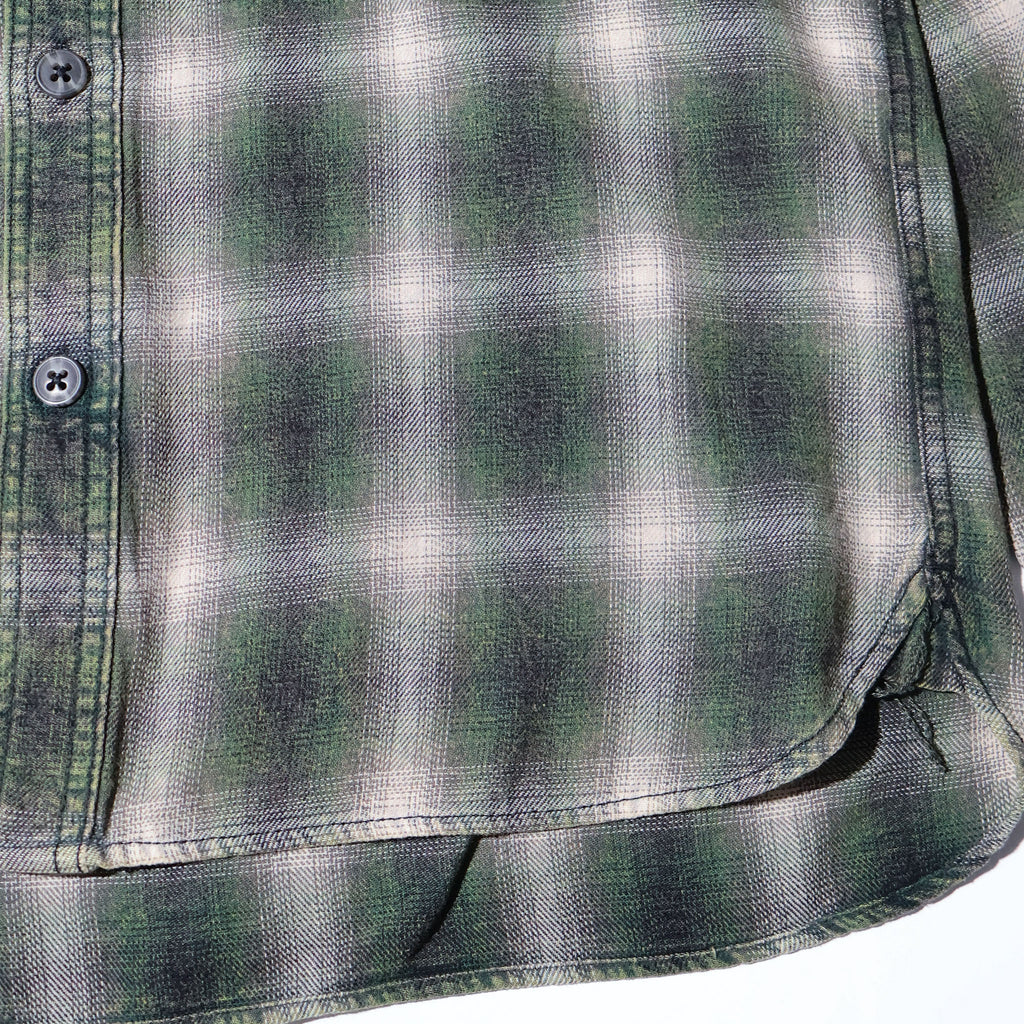 HOUSTON / 41371 VINTAGE OMBRE CHECK FLANNEL SHIRT