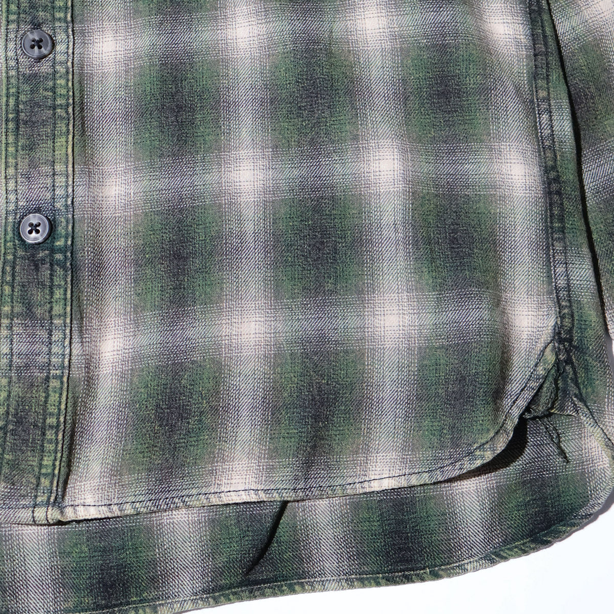 HOUSTON / 41371 VINTAGE OMBRE CHECK FLANNEL SHIRT
