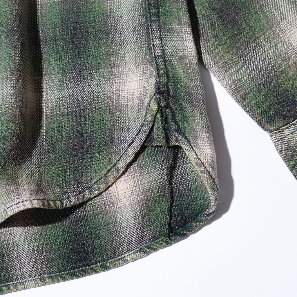 HOUSTON / 41371 VINTAGE OMBRE CHECK FLANNEL SHIRT