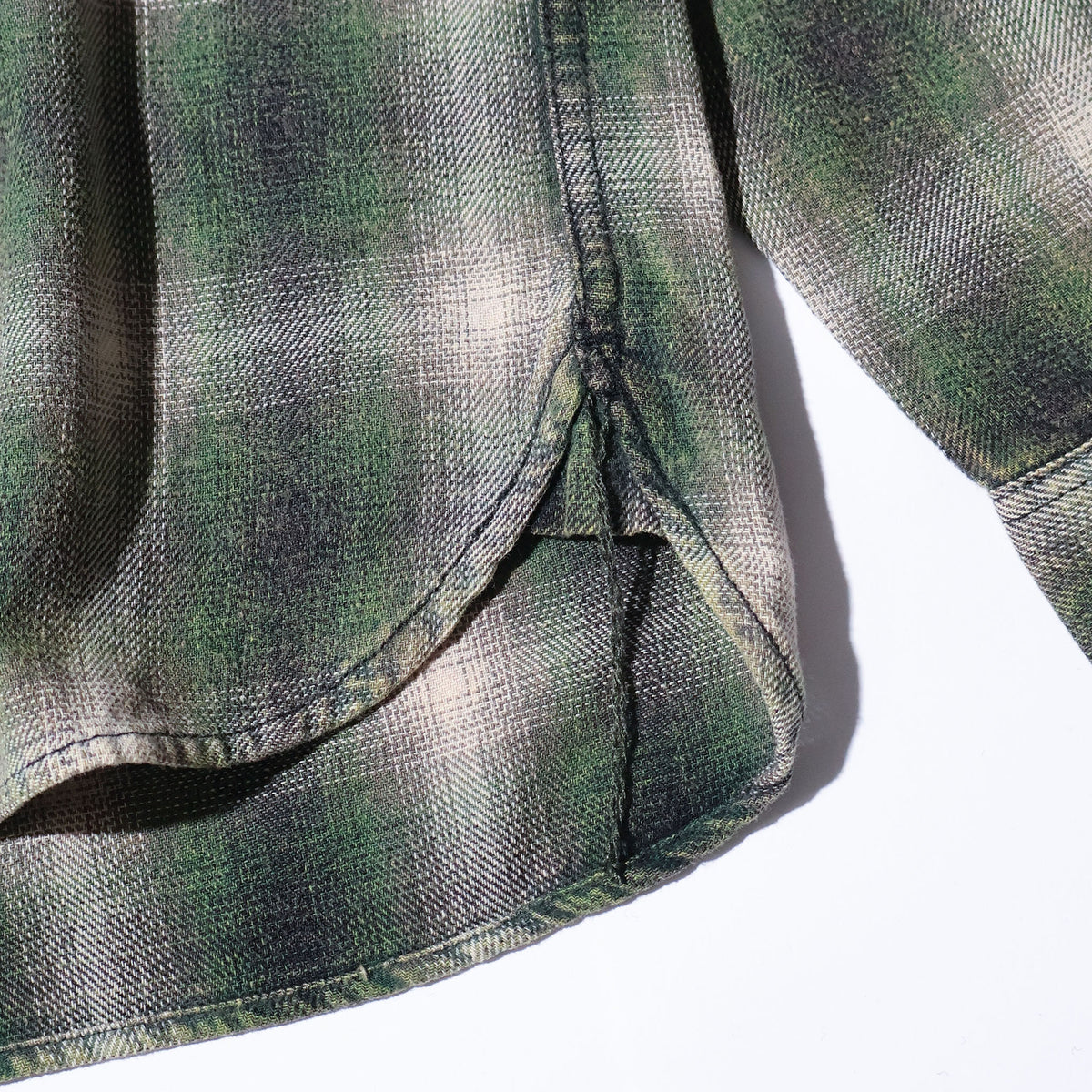 HOUSTON / 41371 VINTAGE OMBRE CHECK FLANNEL SHIRT