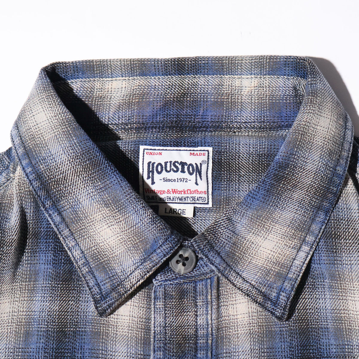 HOUSTON / 41371 VINTAGE OMBRE CHECK FLANNEL SHIRT
