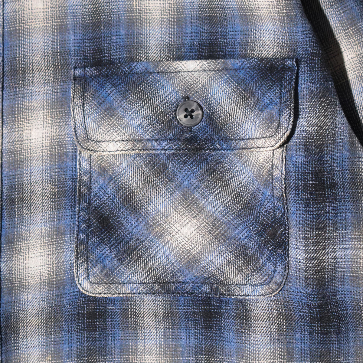 HOUSTON / 41371 VINTAGE OMBRE CHECK FLANNEL SHIRT