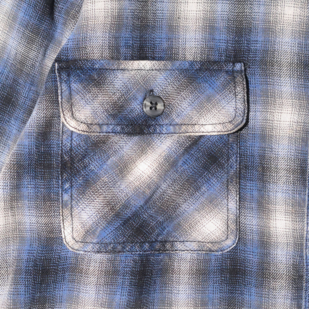 HOUSTON / 41371 VINTAGE OMBRE CHECK FLANNEL SHIRT