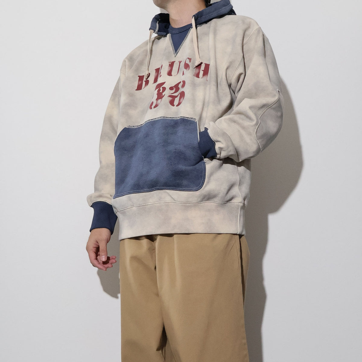 HOUSTON / 22461 TWO TONE SWEAT HOODIE (BRUSH)