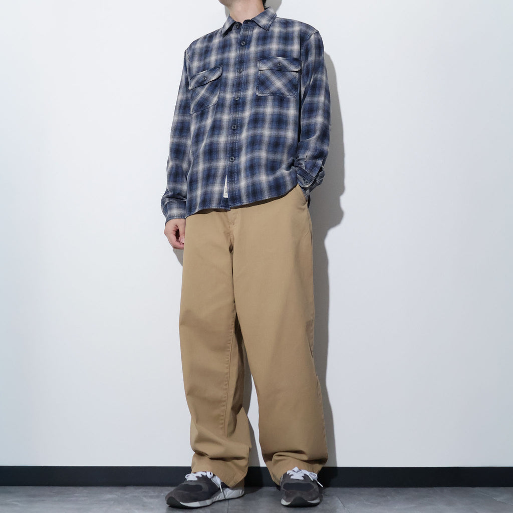 HOUSTON / 41371 VINTAGE OMBRE CHECK FLANNEL SHIRT