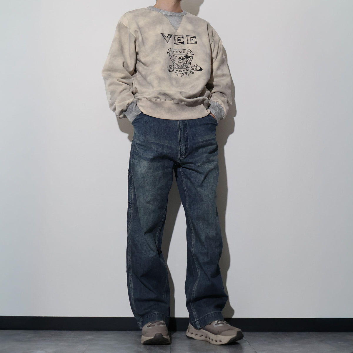 HOUSTON / 22460 TWO TONE C/N SWEAT (BEE)